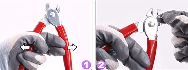 how to use hog ring pliers